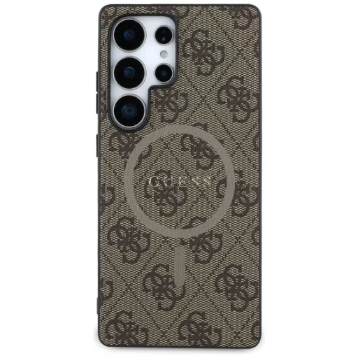 GUESS tok SAMSUNG S25 Ultra GUHMS25LG4GFRW (Magnetic PU 4G Ring Classic Logo) barna