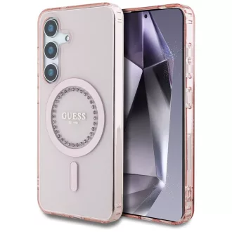   GUESS tok SAMSUNG S25 GUHMS25SPFTDTEP (Magnetic IML Rhinestones) rózsaszín