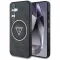 GUESS tok SAMSUNG S25 GUHMS25SHG4PRTGK (Magnetic IML Metal Glitter 4G Circle Triangle) fekete