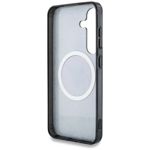GUESS tok SAMSUNG S25 Plus GUHMS25MHG4PRTGK (Magnetic IML Metal Glitter 4G Circle Triangle) fekete