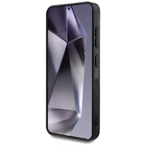 GUESS tok SAMSUNG S25 Plus GUHMS25MHG4PRTGK (Magnetic IML Metal Glitter 4G Circle Triangle) fekete