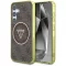 GUESS tok SAMSUNG S25 GUHMS25SHG4PRTGW (Magnetic IML Metal Glitter 4G Circle Triangle) barna