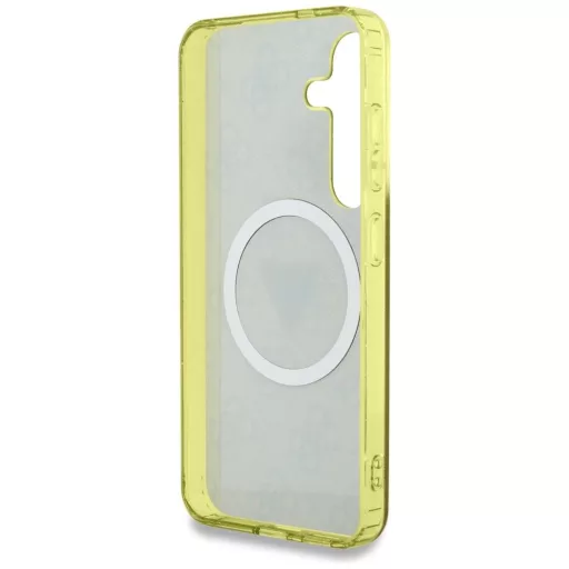 GUESS tok SAMSUNG S25 GUHMS25SHG4PRTGW (Magnetic IML Metal Glitter 4G Circle Triangle) barna