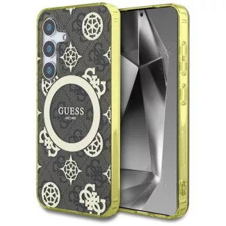 GUESS GUHMS25SH4PYEEW mágneses tok Samsung S25 barna