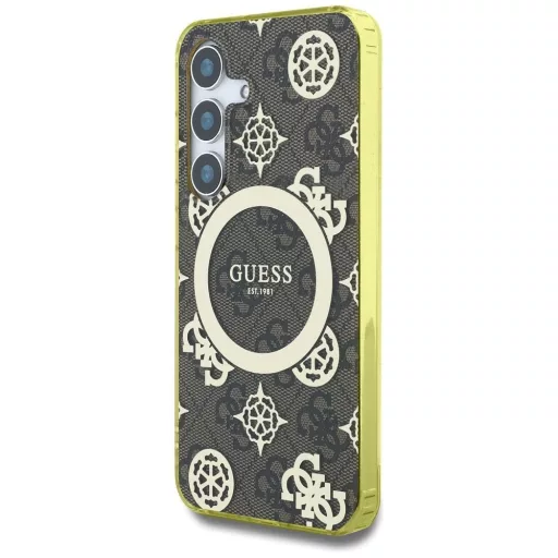 GUESS GUHMS25SH4PYEEW mágneses tok Samsung S25 barna