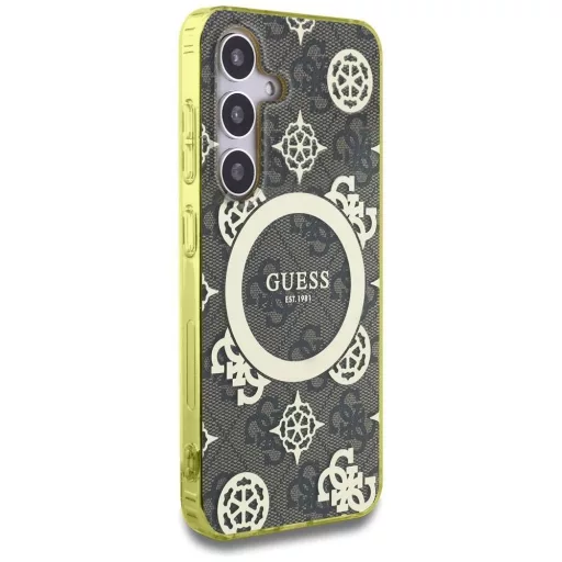 GUESS GUHMS25SH4PYEEW mágneses tok Samsung S25 barna