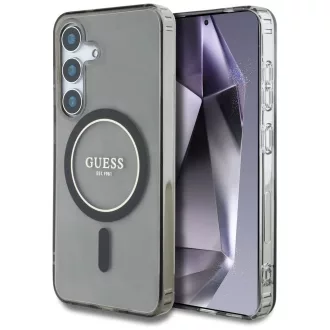   GUESS tok SAMSUNG S25 GUHMS25SHFGEREK (Magnetic IML Glitter Circle) Fekete