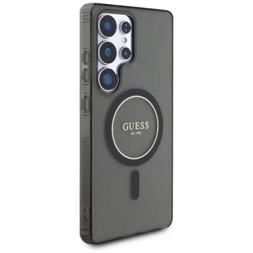 GUESS tok SAMSUNG S25 Ultra GUHMS25LHFGEREK (Magnetic IML Glitter Circle) Fekete