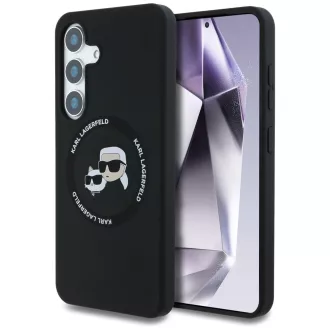   KARL LAGERFELD tok SAMSUNG S25 KLHMS25SSKCHTCK (Magnetic Silicone Double Heads) fekete