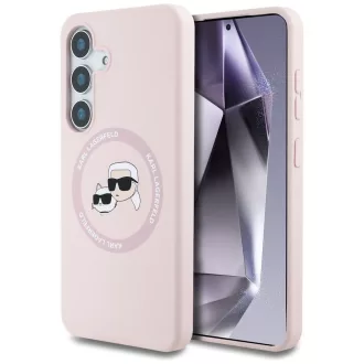   KARL LAGERFELD tok SAMSUNG S25 KLHMS25SSKCHTCP (Magnetic Silicone Double Heads) rózsaszín