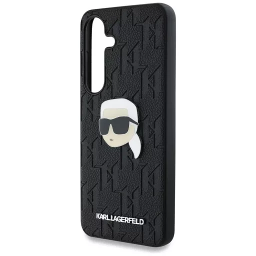 KARL LAGERFELD tok SAMSUNG S25 KLHCS25SPGKLKIPK (PU Monogram K. Head Pin) fekete