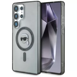   KARL LAGERFELD tok SAMSUNG S25 Ultra KLHMS25LHLSKIK (Magnetic IML Metal K. Heads) fekete