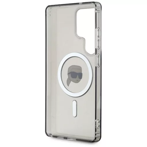 KARL LAGERFELD tok SAMSUNG S25 Ultra KLHMS25LHLSKIK (Magnetic IML Metal K. Heads) fekete