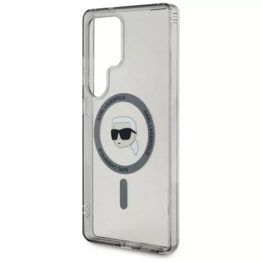 KARL LAGERFELD tok SAMSUNG S25 Ultra KLHMS25LHLSKIK (Magnetic IML Metal K. Heads) fekete