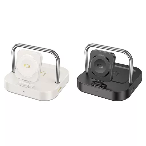 Hoco 3 az 1-ben vezeték nélküli töltő Apple Watch kompatibilis 3A 5W CQ16A tejfehér