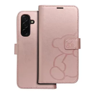 Mezzo Flip tok SAMSUNG A26 5G teddy bear rozéarany