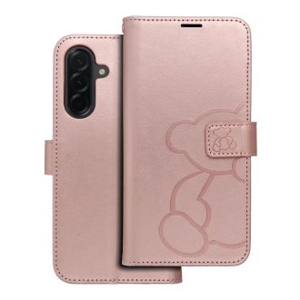 Mezzo Flip tok SAMSUNG A36 5G teddy bear rozéarany