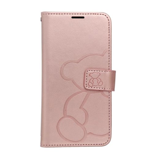 Mezzo Flip tok SAMSUNG A36 5G teddy bear rozéarany