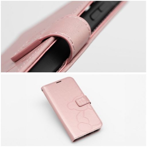Mezzo Flip tok SAMSUNG A36 5G teddy bear rozéarany