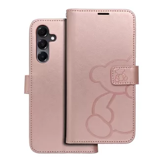 Mezzo Flip tok SAMSUNG A16 5G teddy bear rozéarany