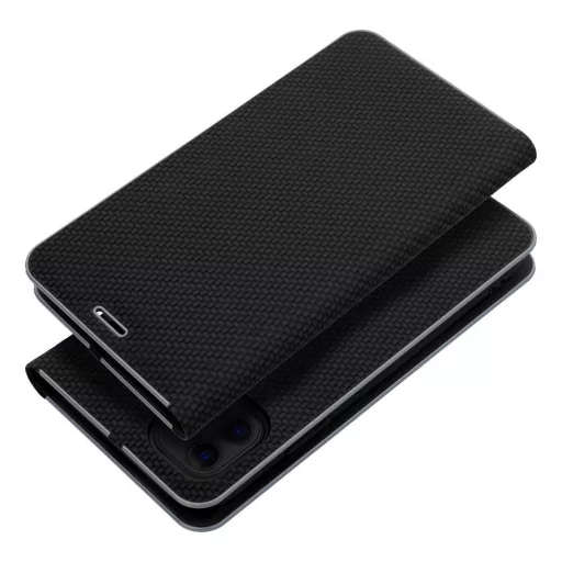 Luna Carbon Flip tok iPhone 16e (SE 4 2025) fekete