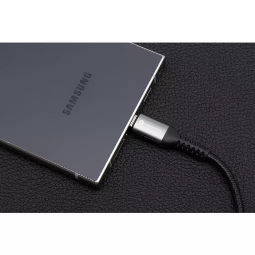 Forcell F-Energy USB-C – USB-C töltőkábel Cafule C260 QC4.0 PD 5A 100W 0,5 m fekete