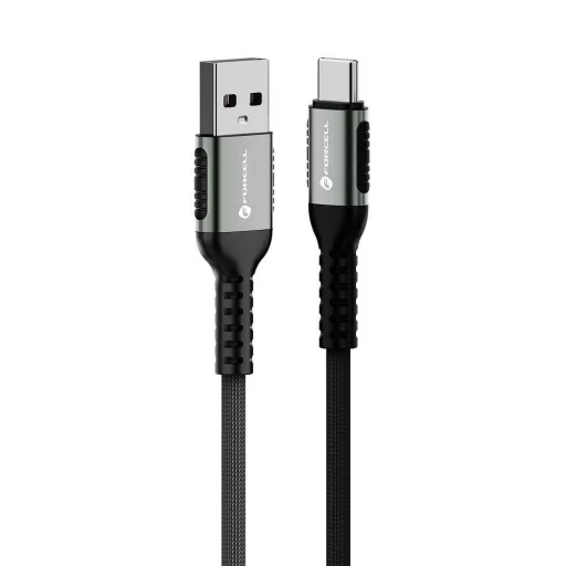 Forcell F-Energy USB-A – USB-C töltőkábel QC4.0 Cafule C256 3A 66W 0,25 m fekete
