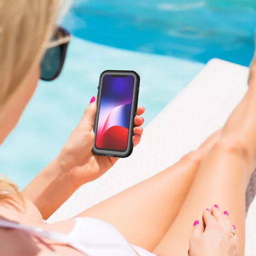 iPhone 13 Shellbox DOT vízálló tok fekete