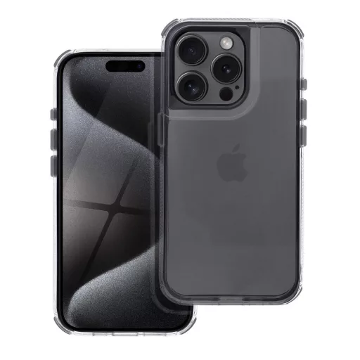 Matrix Clear tok iPhone 16e (SE 4 2025) / 17e  fekete