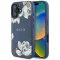 GUESS tok iPhone 16 Magsafe kompatibilis GUHMP16SPGNMPLMB (PU Grained Flowers Classic Logo) kék