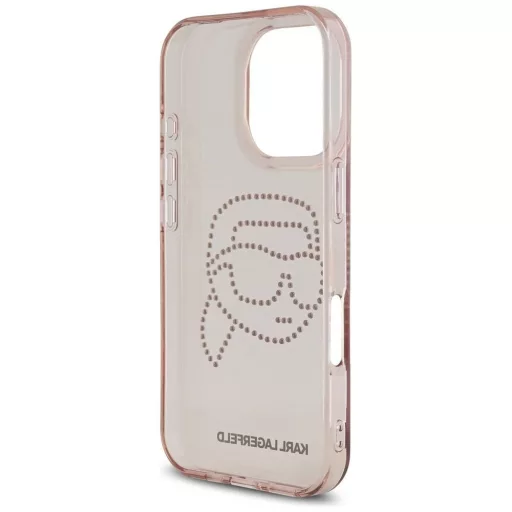 KARL LAGERFELD tok iPhone 16 Pro KLHCP16LHKHDCELP (IML Rhinestones S K Head) rózsaszín