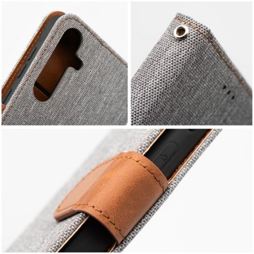 JEANS Flip tok Xiaomi Redmi Note 14 4G (GLOBAL - 164,84mm x 78,15mm x 8,16mm) szürke