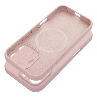   iPhone 16 PRO szilikon tok 2mm MagSafe kompatibilis púderrózsaszín