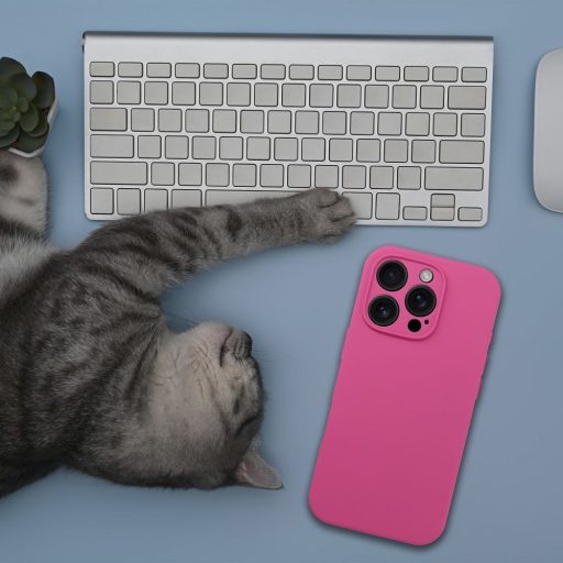 Szilikon tok 2 mm iPhone 16 PRO  Magsafe kompatibilis rózsaszín