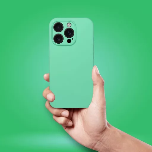 Szilikon tok 2 mm iPhone 16 PRO MAX  Magsafe kompatibilis menta