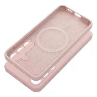  Szilikon tok 2 mm Samsung S25 EDGE  Magsafe kompatibilis púderrózsaszín