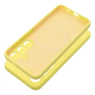   Szilikon tok 2 mm Samsung S25 EDGE  Magsafe kompatibilis sárga