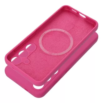   Szilikon tok 2 mm Samsung S25 EDGE  Magsafe kompatibilis rózsaszín