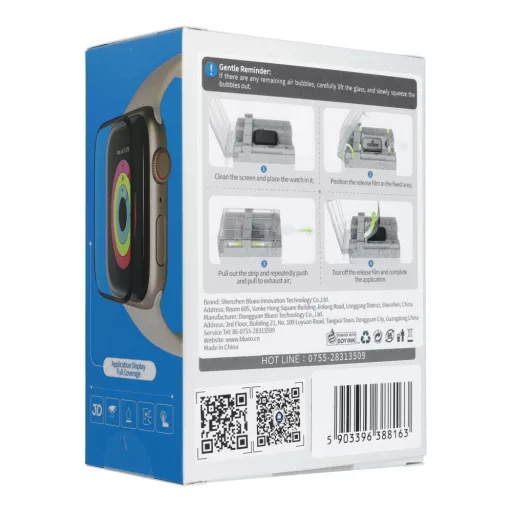 5D Mr. Monkey Üvegfólia -  Apple Watch 10/11 42MM fekete (Anti-Static Strong HD)