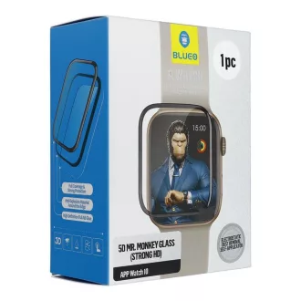   5D Mr. Monkey Üvegfólia -  Apple Watch 10/11 46MM fekete (Anti-Static Strong HD)