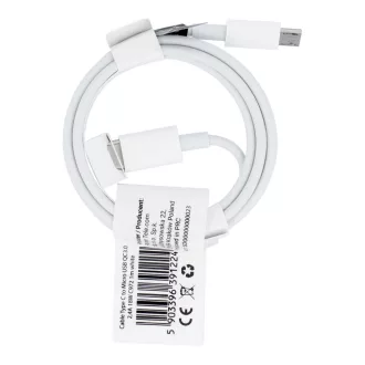 USB-C – Micro USB kábel QC3.0 2,4A 18W C972 1 m fehér