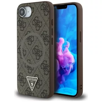   GUESS tok iPhone 16e (SE 4 2025) Magsafe kompatibilis GUHMPSE4P4TDPW (PU 4G RingTriangle Logo) barna