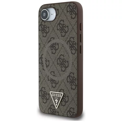 GUESS tok iPhone 16e (SE 4 2025) Magsafe kompatibilis GUHMPSE4P4TDPW (PU 4G RingTriangle Logo) barna
