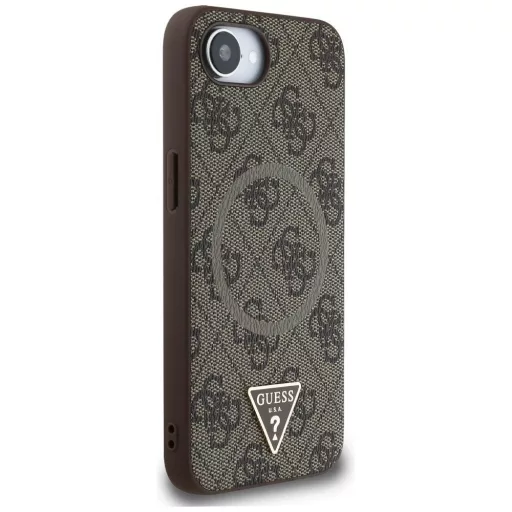 GUESS tok iPhone 16e (SE 4 2025) Magsafe kompatibilis GUHMPSE4P4TDPW (PU 4G RingTriangle Logo) barna