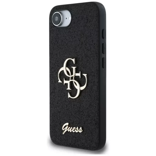 GUESS tok iPhone 16e (SE 4 2025) GUHCPSE4HG4SGK (Fixed Glitter Big 4G) fekete