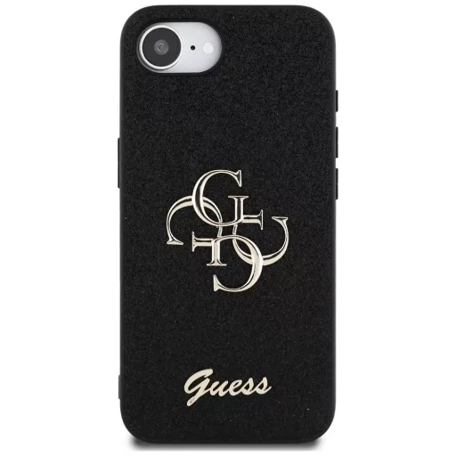 GUESS tok iPhone 16e (SE 4 2025) GUHCPSE4HG4SGK (Fixed Glitter Big 4G) fekete