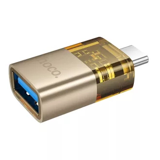 USB-C – USB-A OTG adapter Hoco UA36B arany