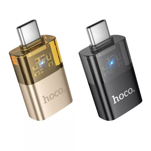 USB-C – USB-A OTG adapter Hoco UA36B arany
