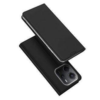   DUX DUCIS Flip tok kártyatartóval SKIN PRO  Xiaomi Redmi NOTE 14 4G (163,25mm) fekete