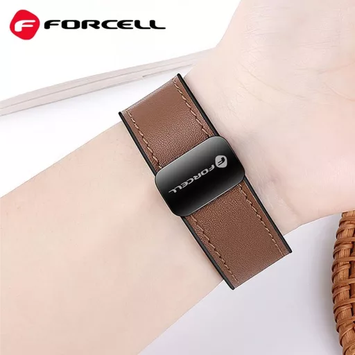 Forcell F-Design FS20 mágneses eco-bőr szíj Samsung Galaxy Watch 20 mm fekete